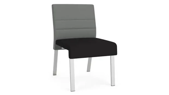 Armless Guest Chair, Upholstered Seat, Upholstered Back