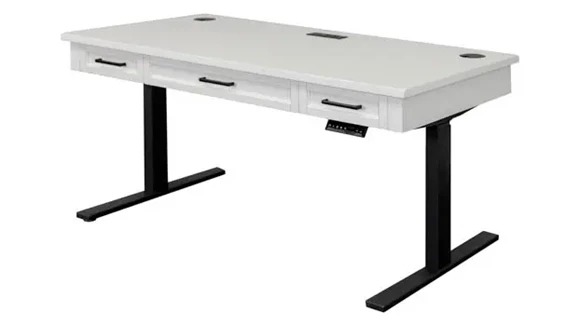 Electric Sit-Stand Desk Modern Wood Frame Adjustable
