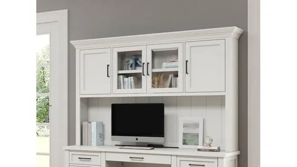 Modern Wood Hutch With Doors - Fully Assembled