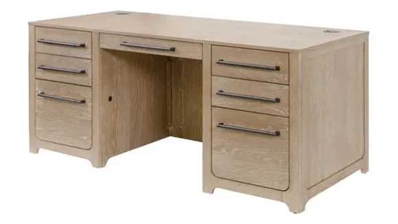 Desk 68in W x 28in D with 2 Pedestals