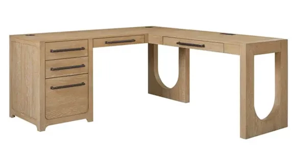 L-Desk 68in W x 72in D with 1 Pedestal