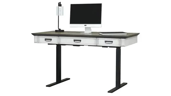 Sit-To-Stand Desk 60inW Electric Wood Veneer