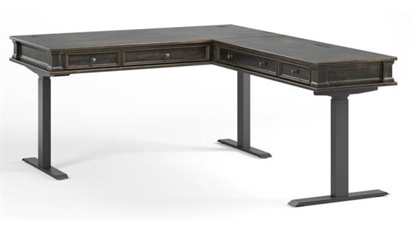 Electric Sit/Stand L-Desk and Return