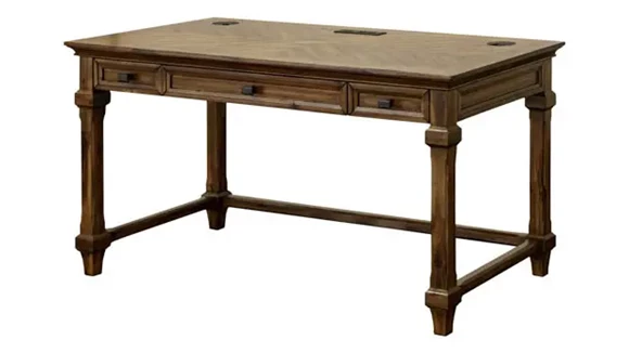Writing Desk Wood Veneer Herringbone Top