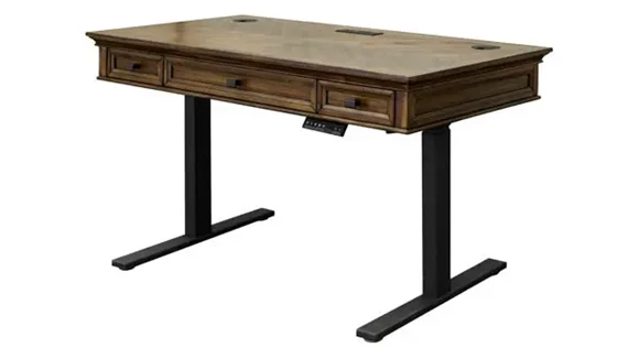 Sit-Stand Desk Electronic Height Adjust Wood Veneer