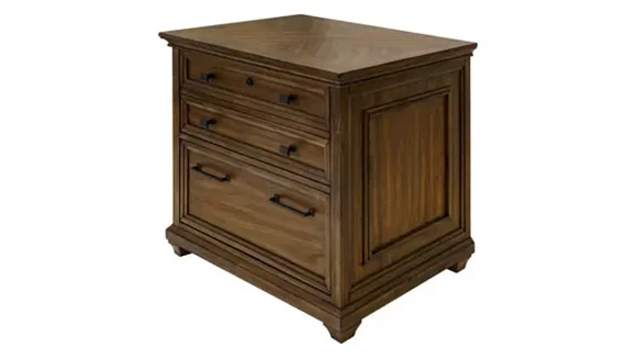 Lateral File Cabinet Herringbone Wood Veneer