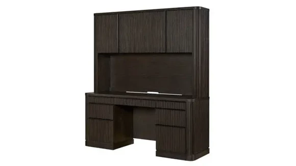 Desk 68in W x 21in D with Hutch