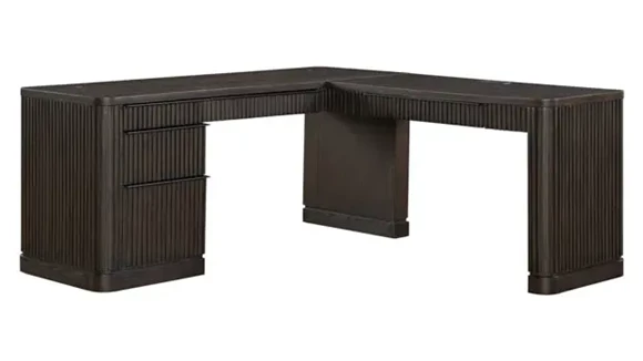 L-Desk 70in W x 74in D with 1 Pedestal