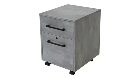 Mobile File Cabinet 2-Drawer Laminate with Solid Wood Frame