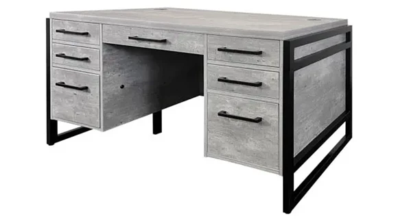 Executive Desk 66in W x 30in D with 2 Pedestals