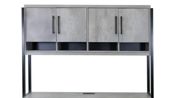 Desk Hutch 66in W x 12in D x 47in H with 2 Adjustable Shelves