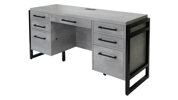 Credenza 66in W x 21in D x 31in H with Solid Wood Framing