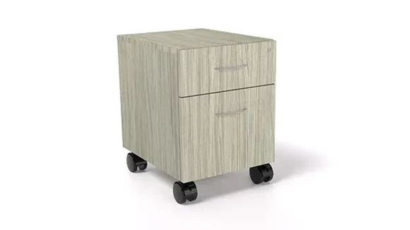 Mobile File Cabinet 16in W x 23in D x 22in H with Lockable and 2 Drawers