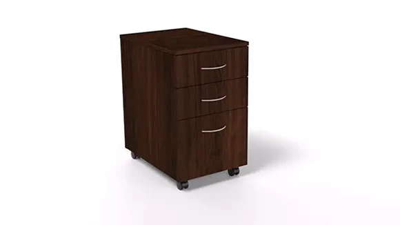 Mobile File Cabinet 16in W x 23in D x 28in H with 3 Drawers and Impact Resistant