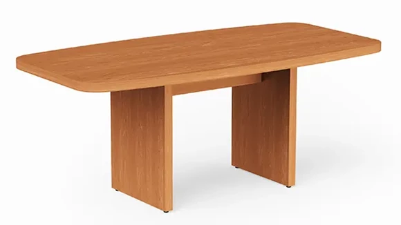 Boat Shape Conference Table 8ft W x 42in D with Grommets