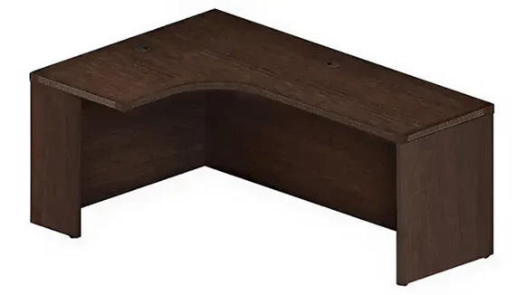 Left Extended Corner Table 72in W x 48in D with Grommets