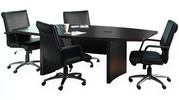 Boat Shape Conference Table 6ft W x 36in D with Modesty Panel