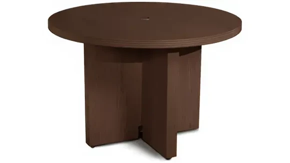 Conference Table 42in Round with Grommets and Wire Management