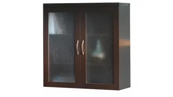 Display Cabinet 36in W x 18in D x 39in H with Two Adjustable Shelves