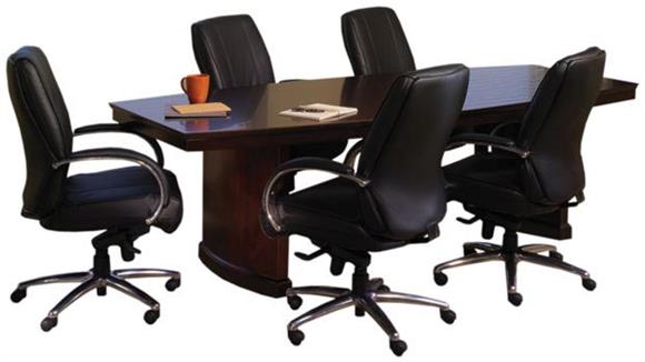 8ft Boat Shaped Conference Table