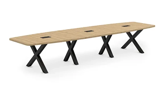 Boat Shape Conference Table 20ft W x 48in D