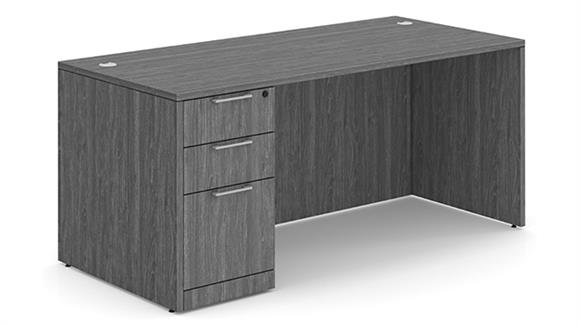 66in x 30in Single File Pedestal Desk