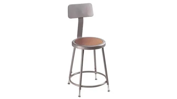 19in- 27in H Adjustable Stool with Backrest