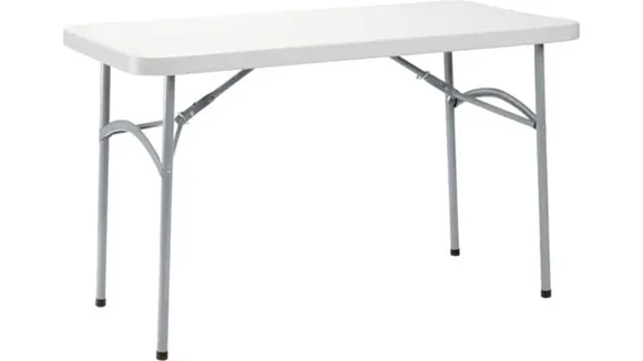 Folding Table 24in x 48in Blow-Molded Plastic Outdoor-Rated
