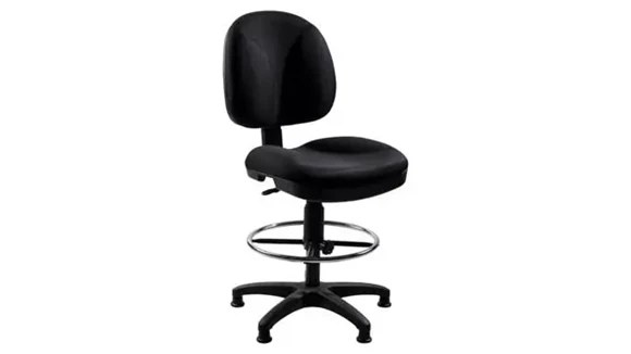 Armless Task Stool with Padded Seat and Pneumatic Lift