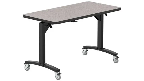 Mobile Flipper Table 48in x 24in Folding Top Casters