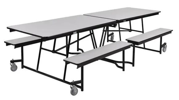 Folding Table with Fixed Bench Seating 12ft