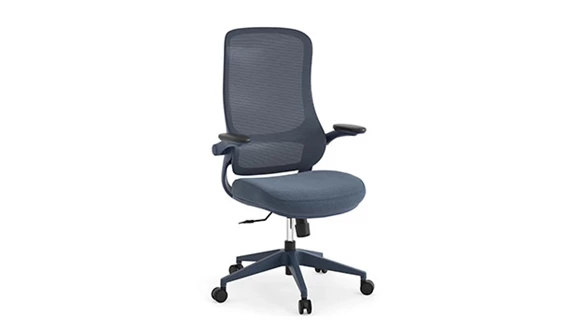 High-Back Executive Chair with Lumbar Support and Mesh Back