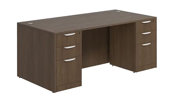 Desk 71in W x 36in D with 2 Pedestals