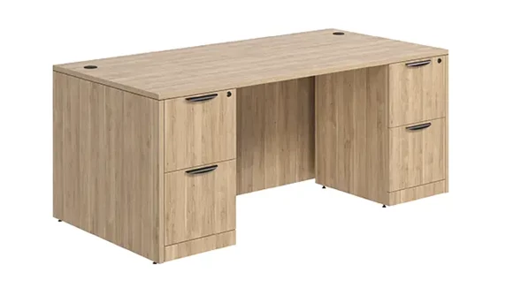 Desk 60in W x 30in D with 2 Pedestals