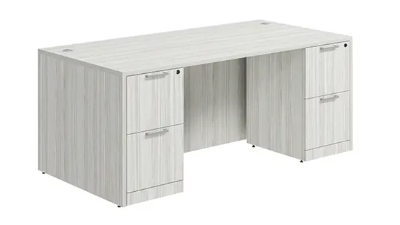 Desk 66in W x 24in D with 2 Pedestals