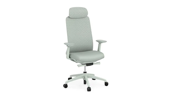 High-Back Mesh Office Chair with Adjustable Headrest