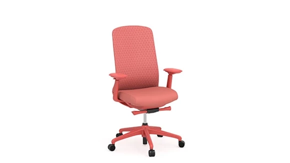 High-Back Executive Chair with Lumbar Support and Mesh Back