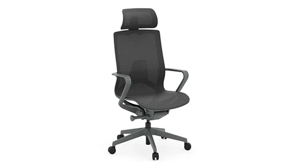 Mid-Back Task Chair with Headrest and Lumbar Support