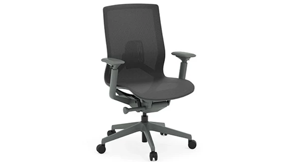 Mid-Back Task Chair Mesh Seat Adjustable Arms