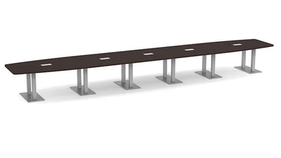 Boat Shape Conference Table 24ft W x 48in D