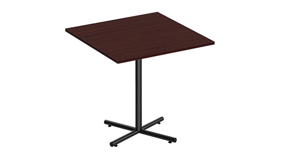 42in Square Cafeteria Table with Black Base - Cafe Height