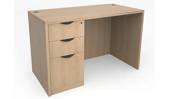 Desk 72in W x 24in D with 1 Pedestal
