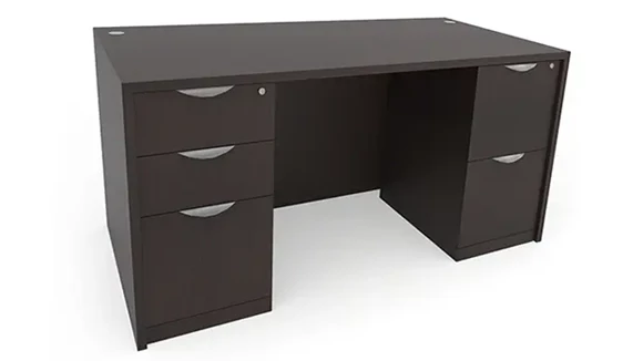 Desk 72in W x 30in D with 2 Pedestals