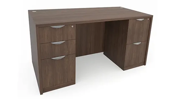 Credenza Desk 72in W x 24in D with 2 Pedestals