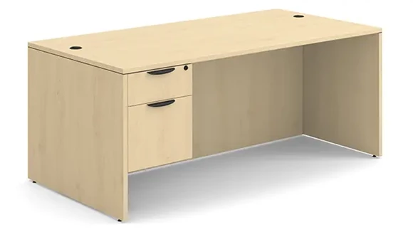Desk 72in W x 36in D with 1 Pedestal