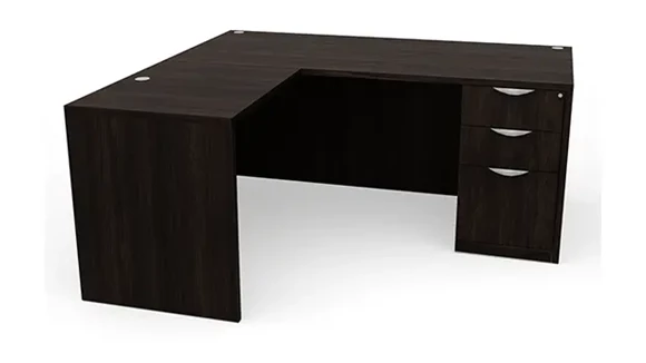 L-Desk 66in W x 78in D with 1 Pedestal