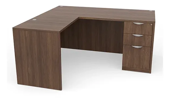 L-Desk 60in W x 72in D with 1 Pedestal