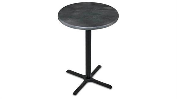 30in Height, 30in Round in Door/Outdoor Table with X Base