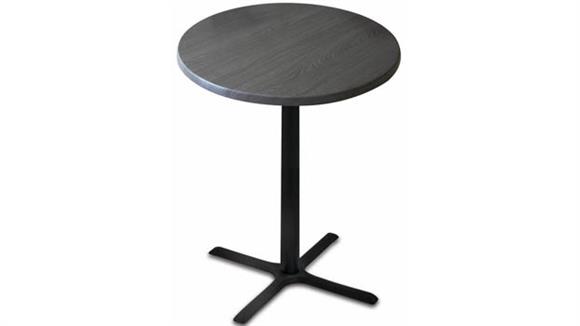 30in Height, 30in Round in Door/Outdoor Table with X Base