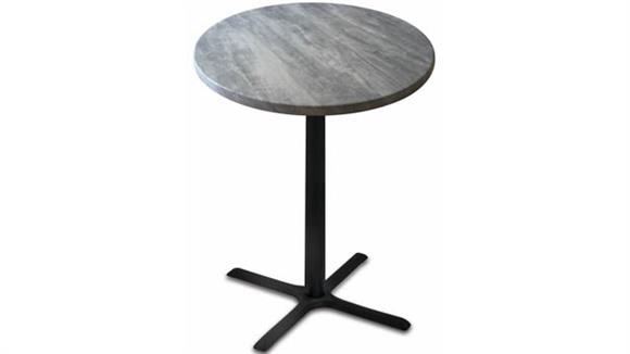 42in Height, 30in Round in Door/Outdoor Table with X Base